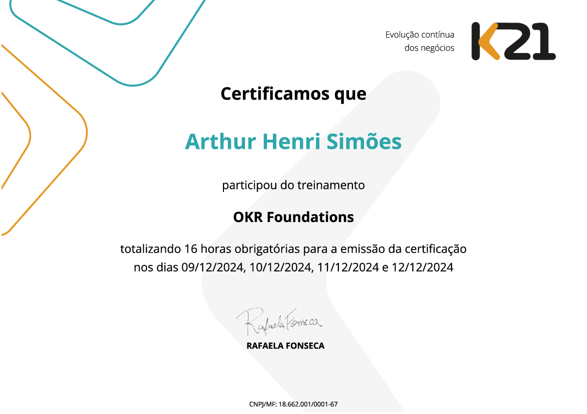 Certificado K21